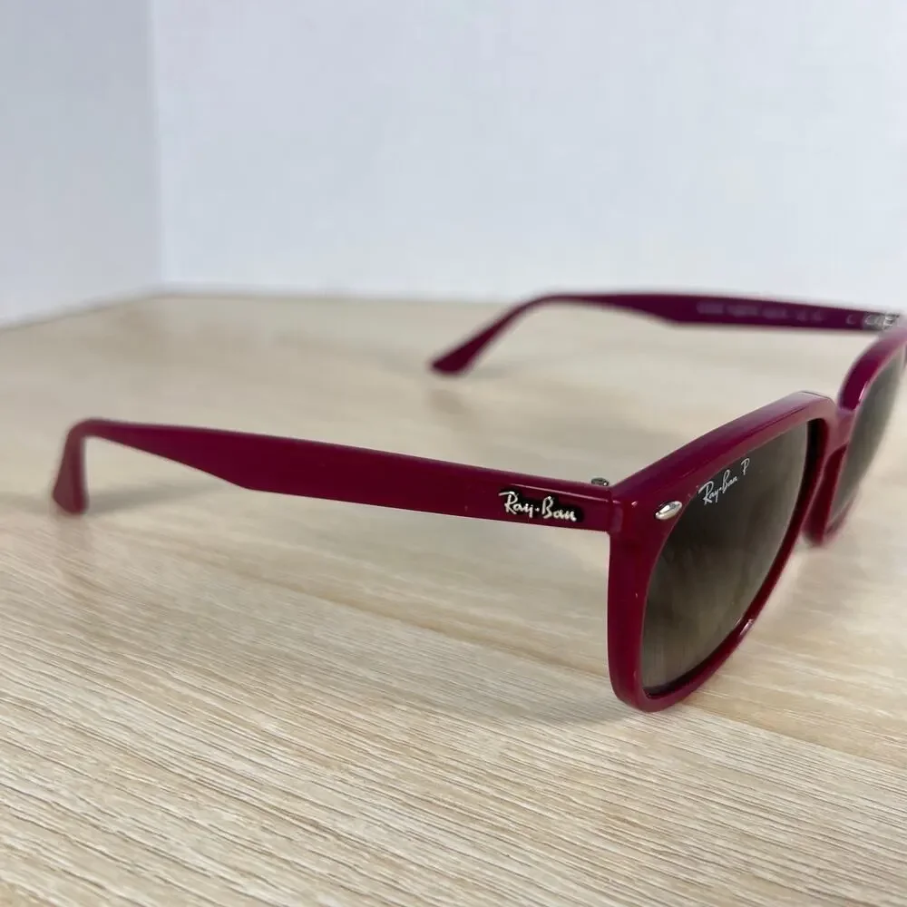 Ray-Ban RB4362 6383/T3 Sunglasses Polarized Burgundy 55-18-145 Italy